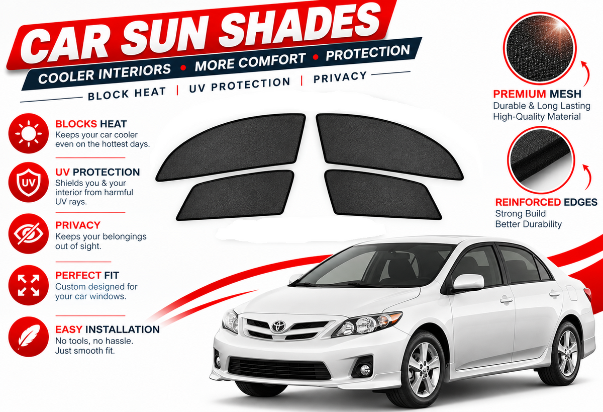 Sun Shades for Toyota Corolla 2009 to 2014