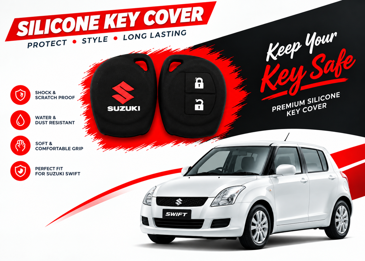 Silicone Key Cover for Suzuki Swift 2010 to 2021