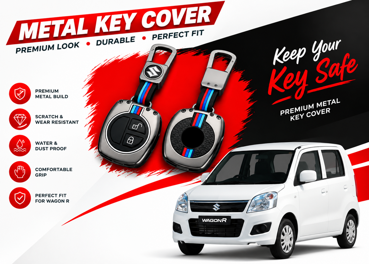 Metal Key Cover for Suzuki Wagon R 2014 to 2025