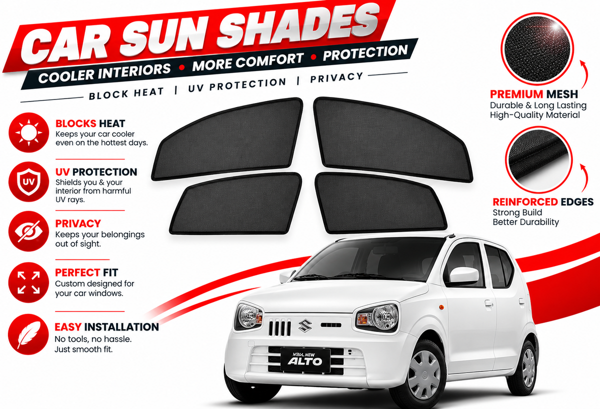 Sun Shades for Suzuki Alto 2019 to 2026