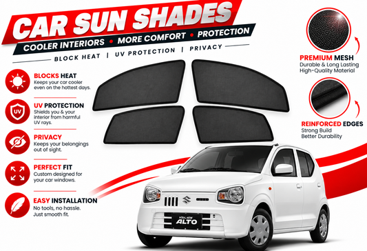 Sun Shades for Suzuki Alto 2019 to 2026