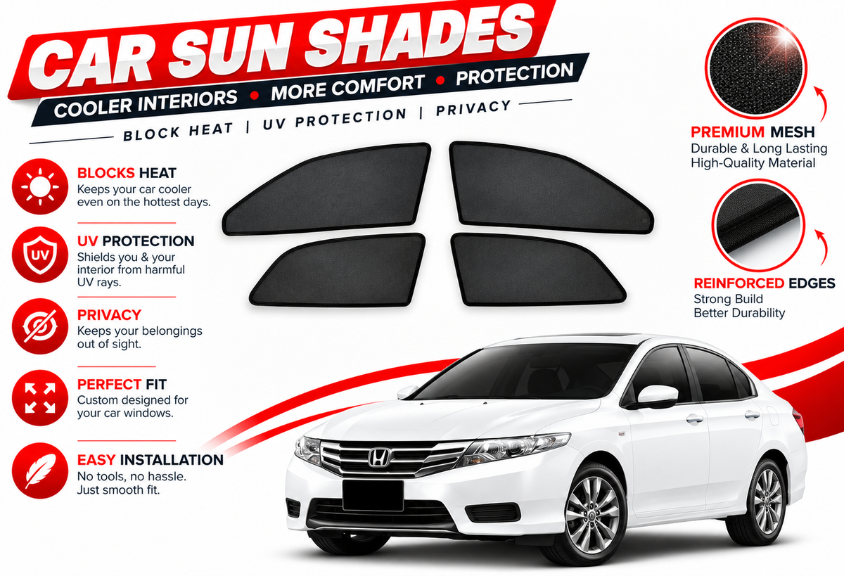 Sun Shades for Honda City 2009 to 2021