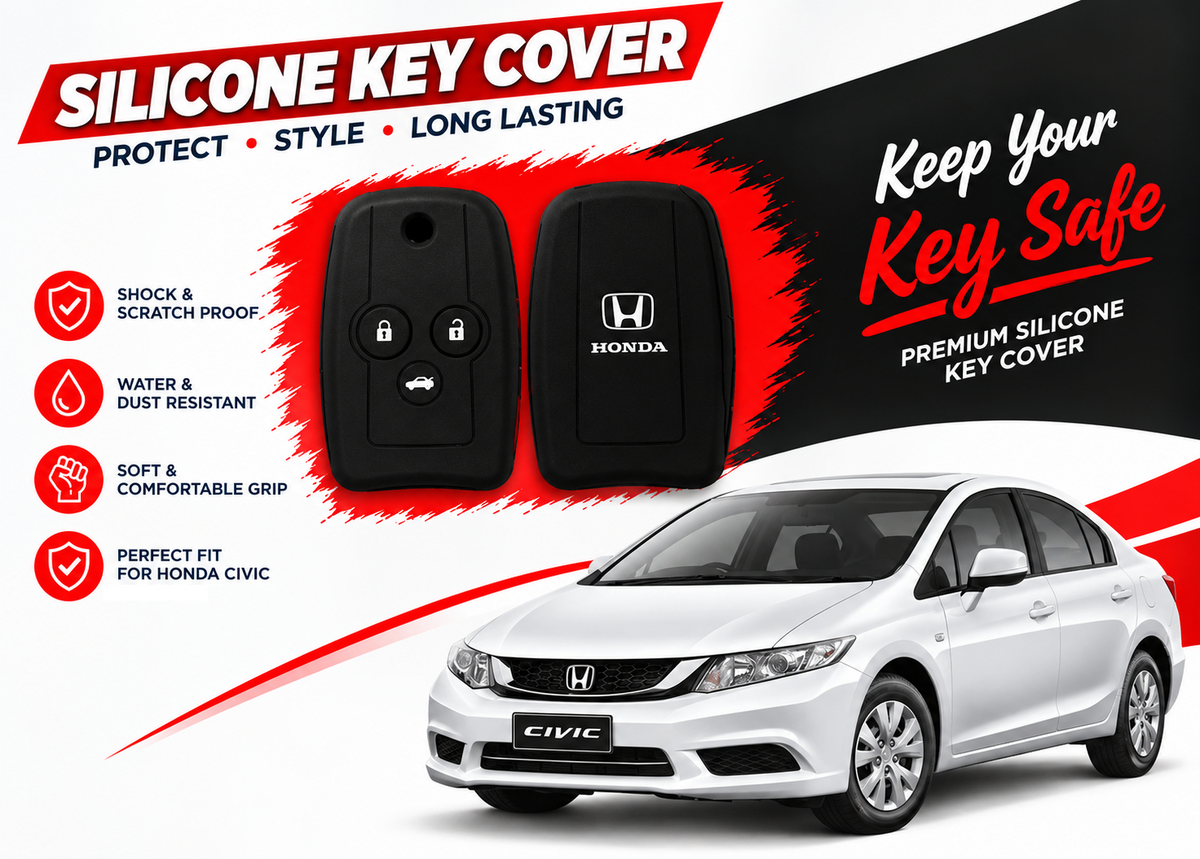 Silicone Key Cover for Honda Civic 2012 to 2015