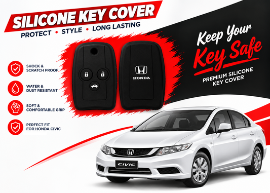 Silicone Key Cover for Honda Civic 2012 to 2015
