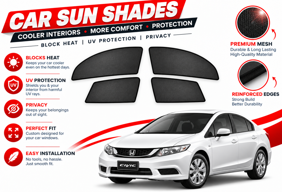 Sun Shades for Honda Civic 2012 to 2015