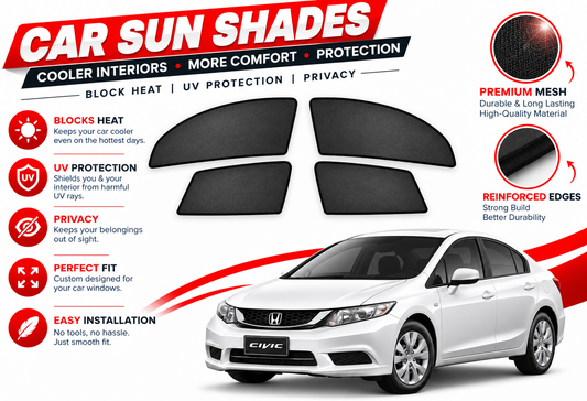 Sun Shades for Honda Civic 2012 to 2015