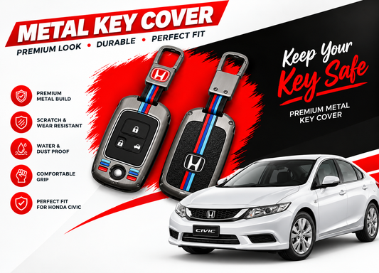Metal Key Cover for Honda Civic 2012 to 2015