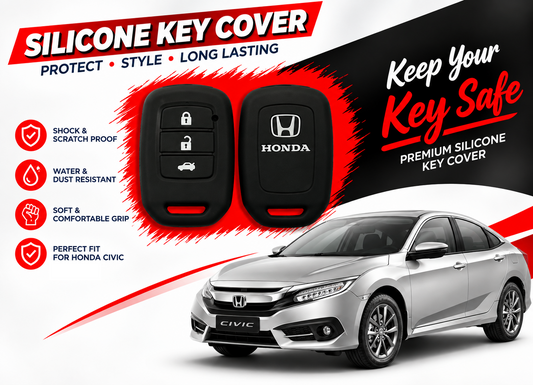 Silicone Key Cover for Honda Civic 2016 to 2021