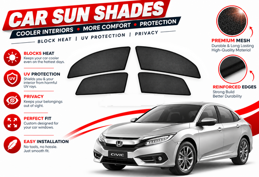 Sun Shades for Honda Civic 2016 to 2021