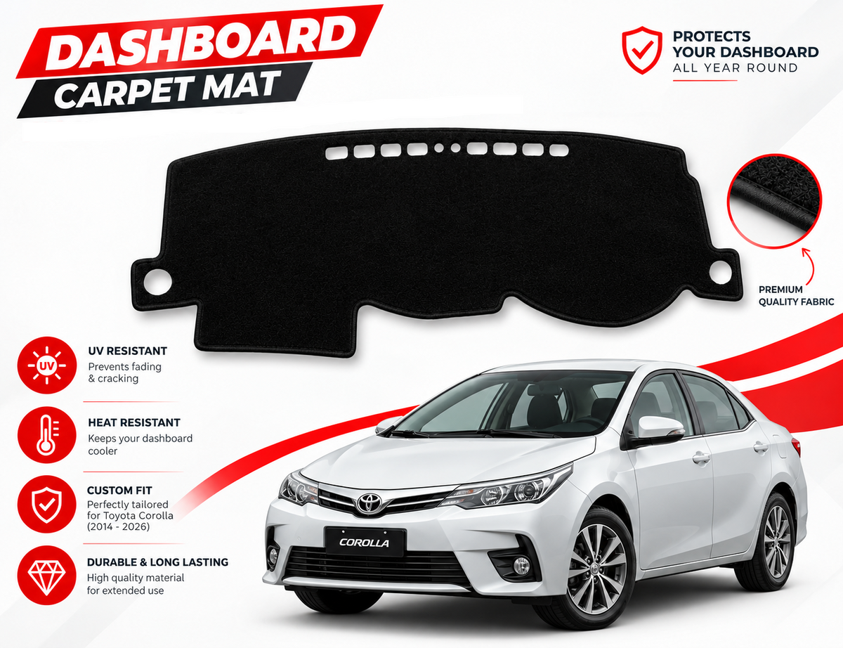 Dashboard Carpet Mats for Toyota Corolla 2014 to 2026