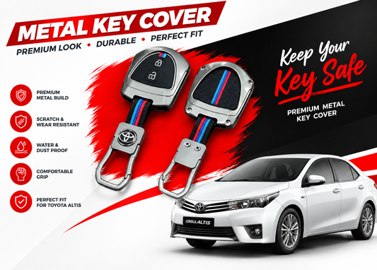 Metal Key Cover for Suzuki Toyota Corolla 2014 to 2026