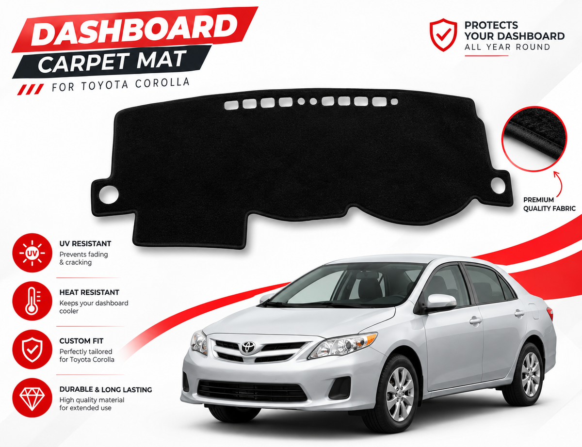 Dashboard Carpet Mats for Toyota Corolla 2009 to 2014
