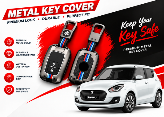Metal Key Cover for Suzuki Swift 2022 to 2026