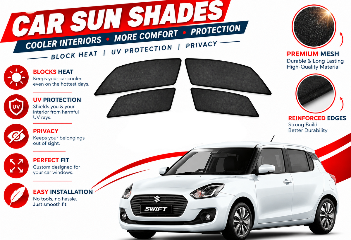 Sun Shades for Suzuki Swift 2022 to 2026
