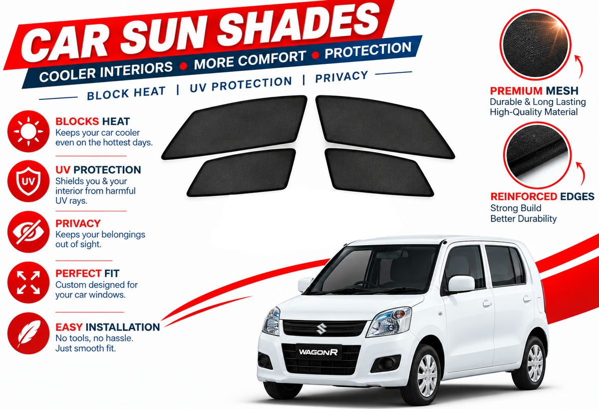 Sun Shades for Suzuki Wagon R 2014 to 2025
