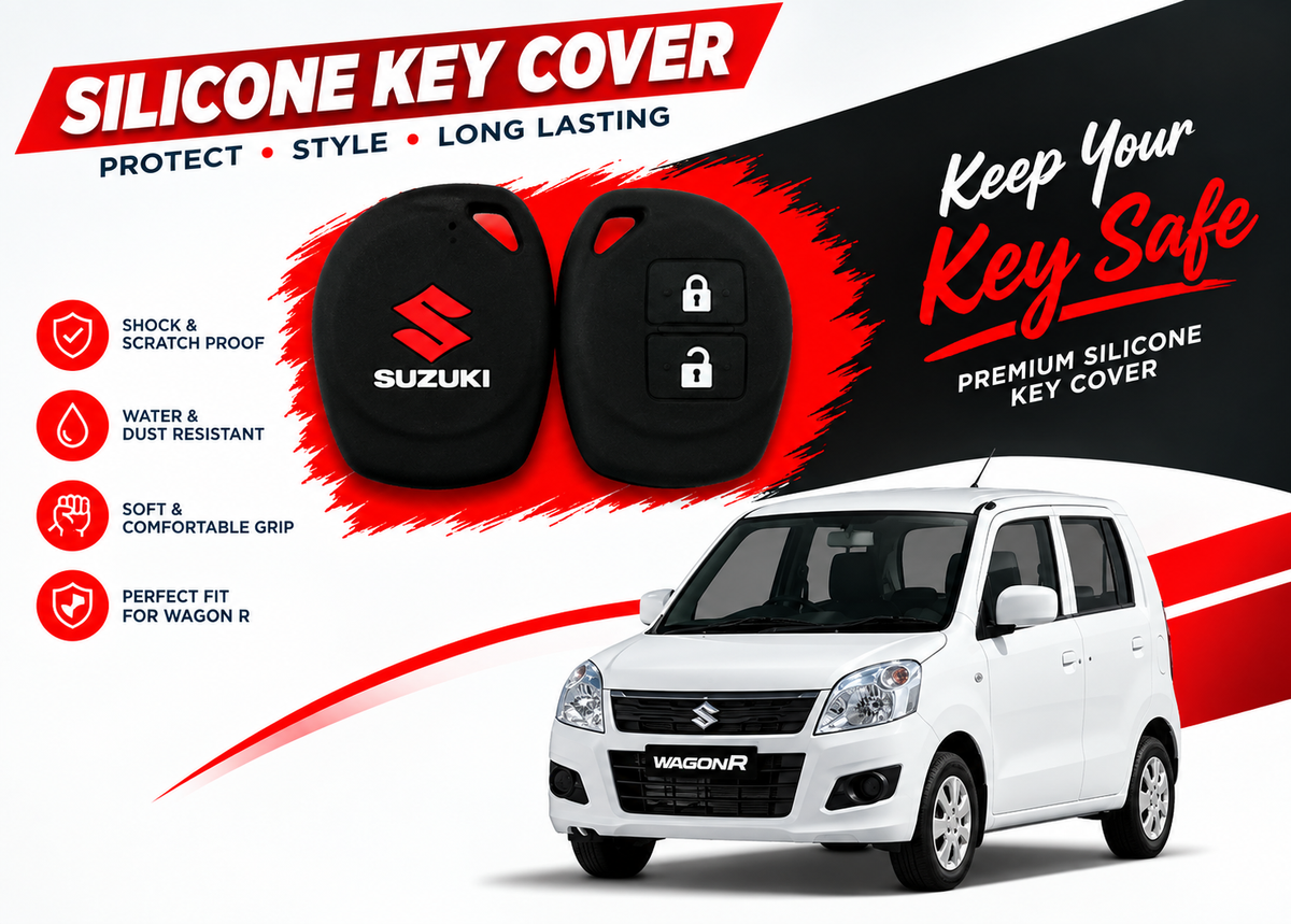 Silicone Key Cover for Suzuki Wagon R 2014 to 2025