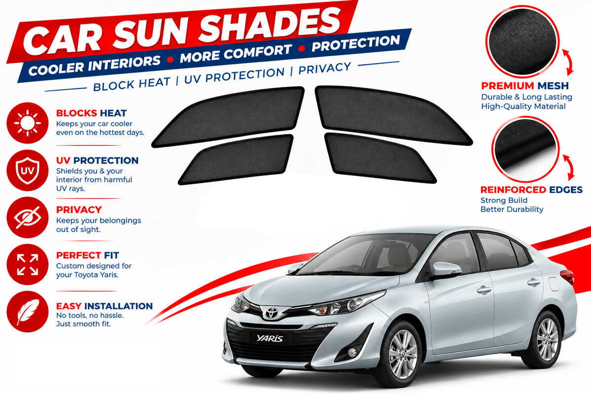 Sun Shades for Toyota Yaris 2018 to 2026